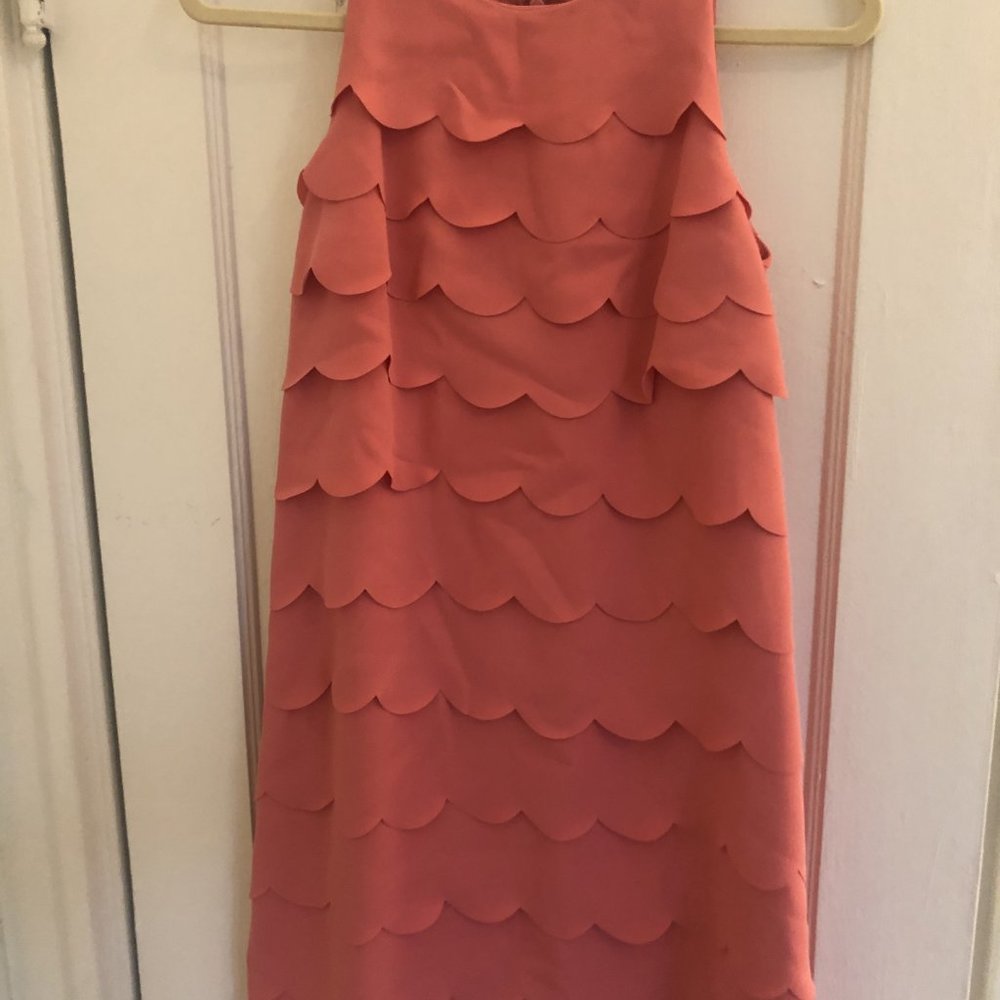 White House Black Market Pink Scalloped Dress 0 - Picture 3 of 3